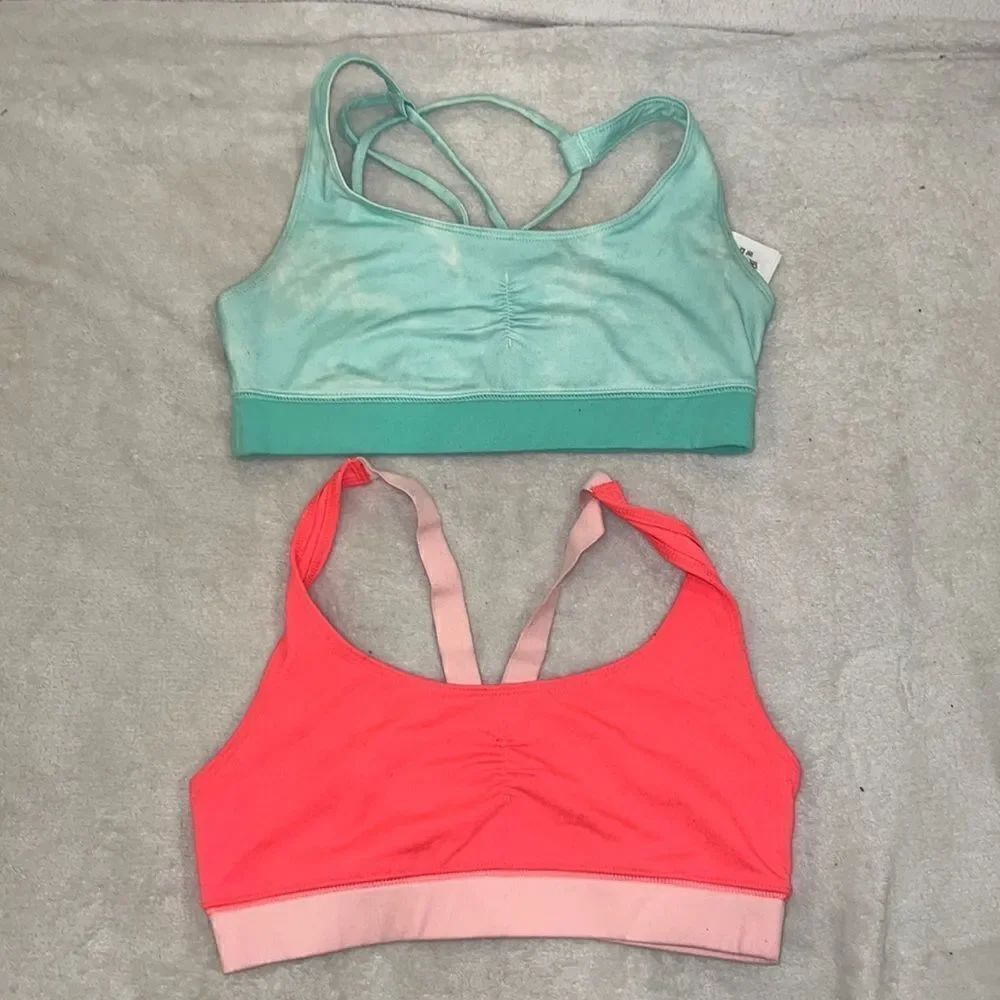 Hollister sports bras set of two pink and blue size S